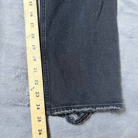 Abercrombie Fitch Jeans Women 8 Black Ankle Straight Ultra High Rise Curve Love - Picture 11 of 11